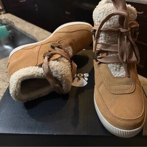 Sorel Tawny Buff Cozy Wedge Sneakers